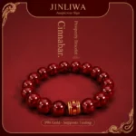 Cinnabar 999 Gold Clover Prosperity Bracelet Tuya