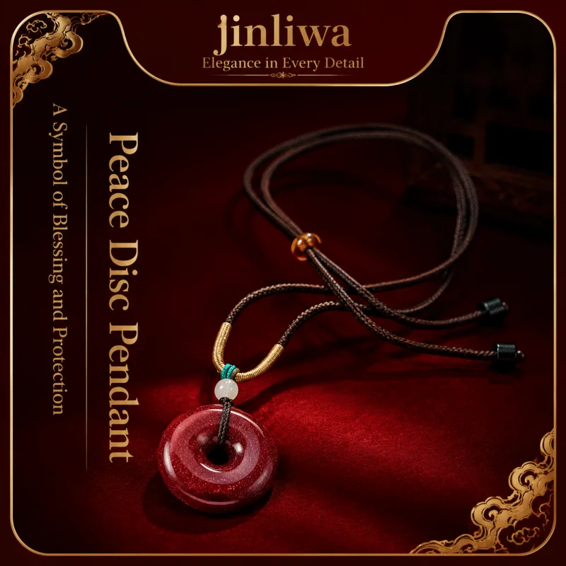 Cinnabar Peace Disc Pendant Tuya
