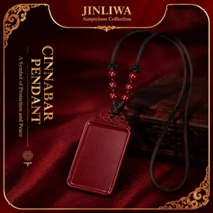 Cinnabar Plain Wushi Pai Pendant Tuya